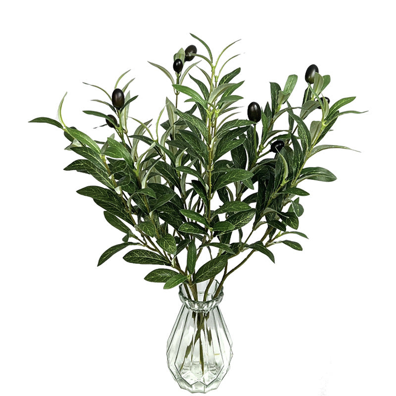 Feuilles d'olivier artificielles, décoration végétale réaliste, brins d'olivier 49 cm, 72 feuilles par paquet, style provençal, pour mariage, intérieur, boutique