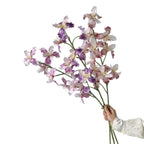 Bouquet de 9 iris artificiels, 94 cm, en tissu soyeux, idéal pour mariages et décoration