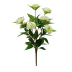 Bouquet de Chrysanthèmes Pompons Artificiels, 57 cm, 9 Fleurs, Décoration Élégante pour Mariage, Bureau ou Maison