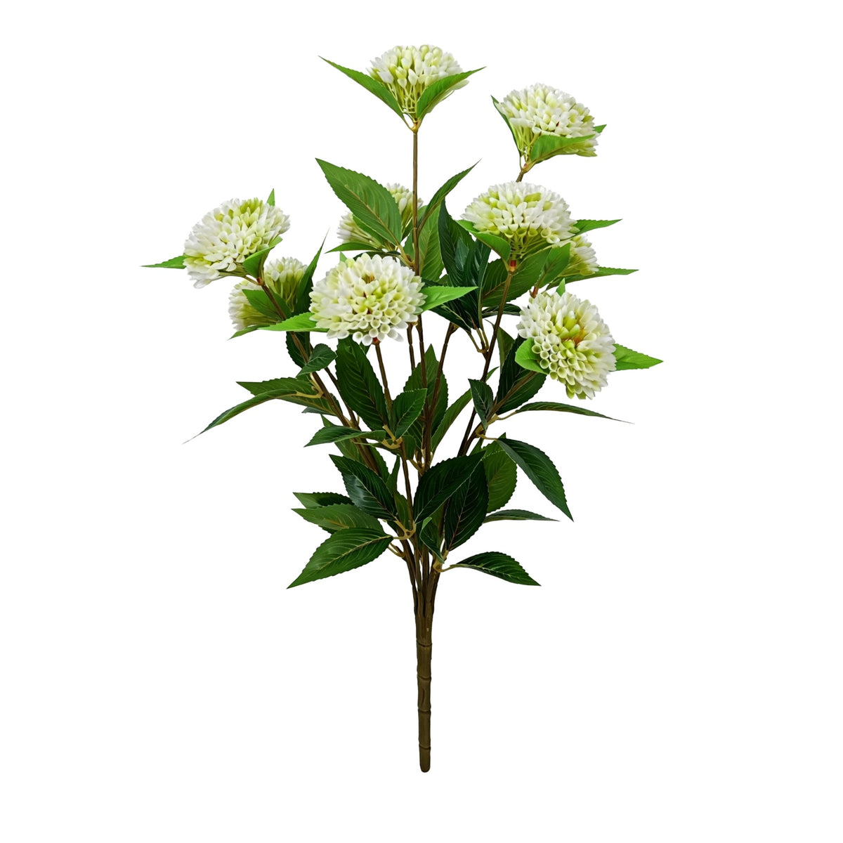 Bouquet de Chrysanthèmes Pompons Artificiels, 57 cm, 9 Fleurs, Décoration Élégante pour Mariage, Bureau ou Maison