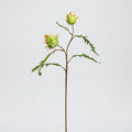 Fleur artificielle de Chardon-Marie à deux têtes, longueur 30 cm, décoration intérieure, style rustique et tropical