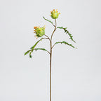 Fleur artificielle de Chardon-Marie à deux têtes, longueur 30 cm, décoration intérieure, style rustique et tropical