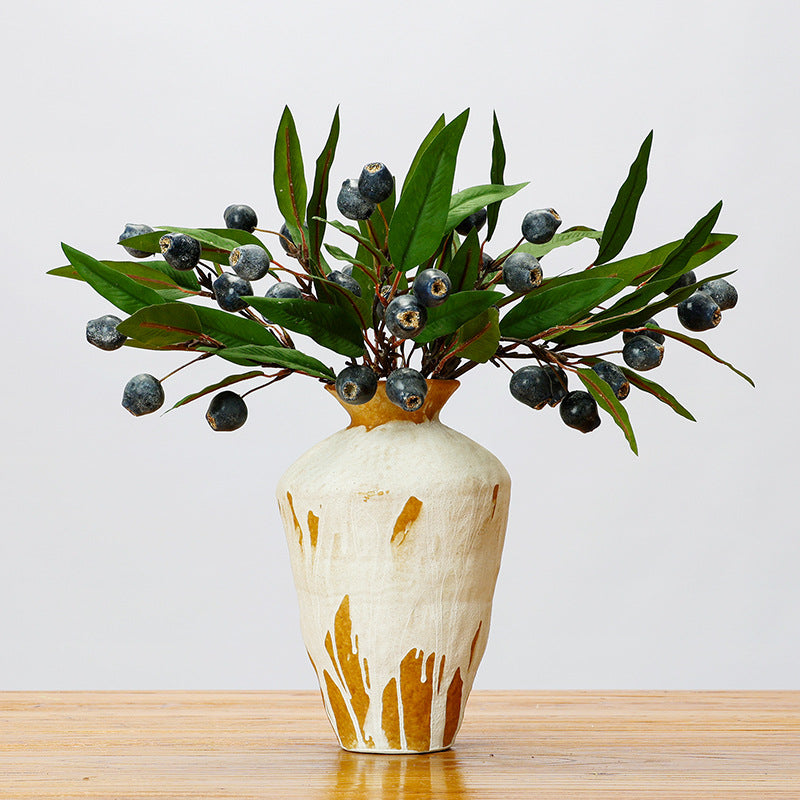 Bouquet de fruits artificiels avec feuilles, 45 cm, décoration de table, style bohème chic
