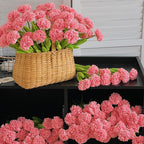 Bouquet de 10 œillets en tissu polyester, 35 cm de haut, idéal pour décoration intérieure et cadeaux
