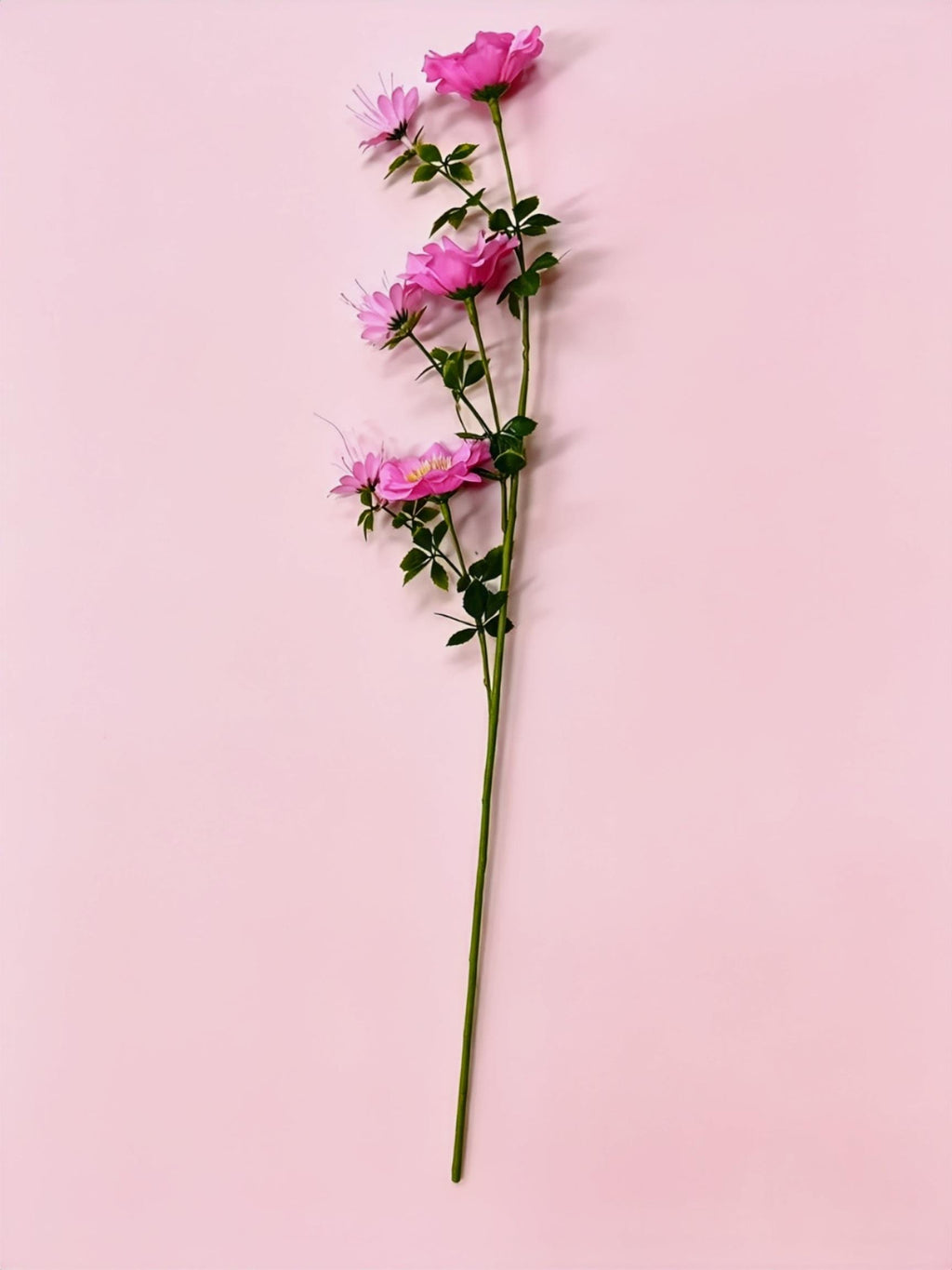 Fleurs artificielles Cosmos, bouquet de 6 fleurs en tissu soyeux, 70 cm, décoration intérieure élégante, mariage et maison