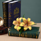 Tige unique de lys artificiel, 3 fleurs, 41 cm, décoration intérieure et événements