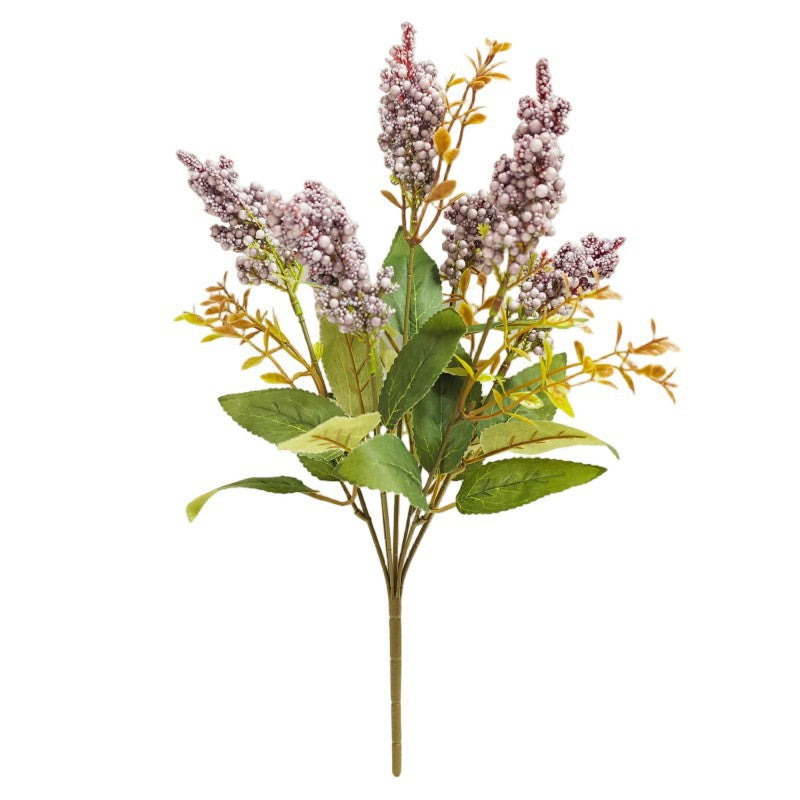Bouquet de baies sauvages en mousse, 7 têtes, 40 cm, décoration intérieure élégante