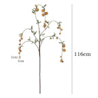 Fleur artificielle longue tige à baies de style moderne, décoration intérieure et extérieure, 116 cm