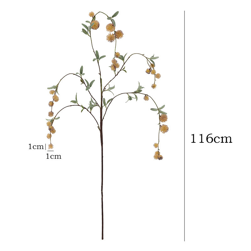 Fleur artificielle longue tige à baies de style moderne, décoration intérieure et extérieure, 116 cm
