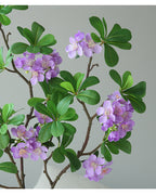 Fleur artificielle Pittosporum, tige unique avec 15 fleurs, 78 cm, tissu soyeux, décoration intérieure