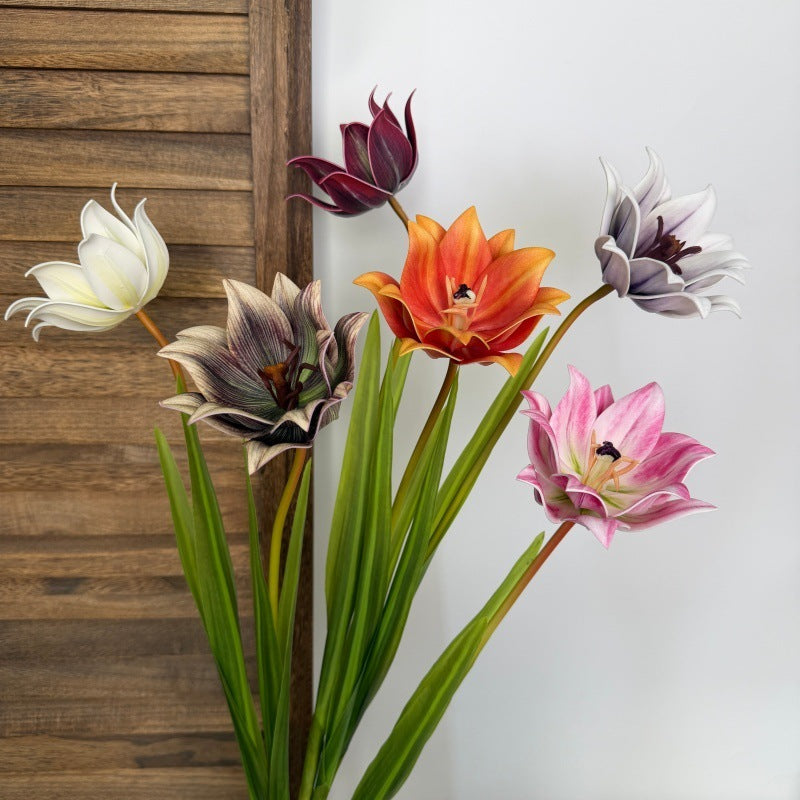 Fleur artificielle de colombine, tige unique de 70 cm, décoration élégante pour mariage et intérieur
