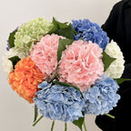Fleur artificielle d'hortensia, tige unique avec 176 fleurs, 51 cm, tissu polyester, décoration intérieure et extérieure