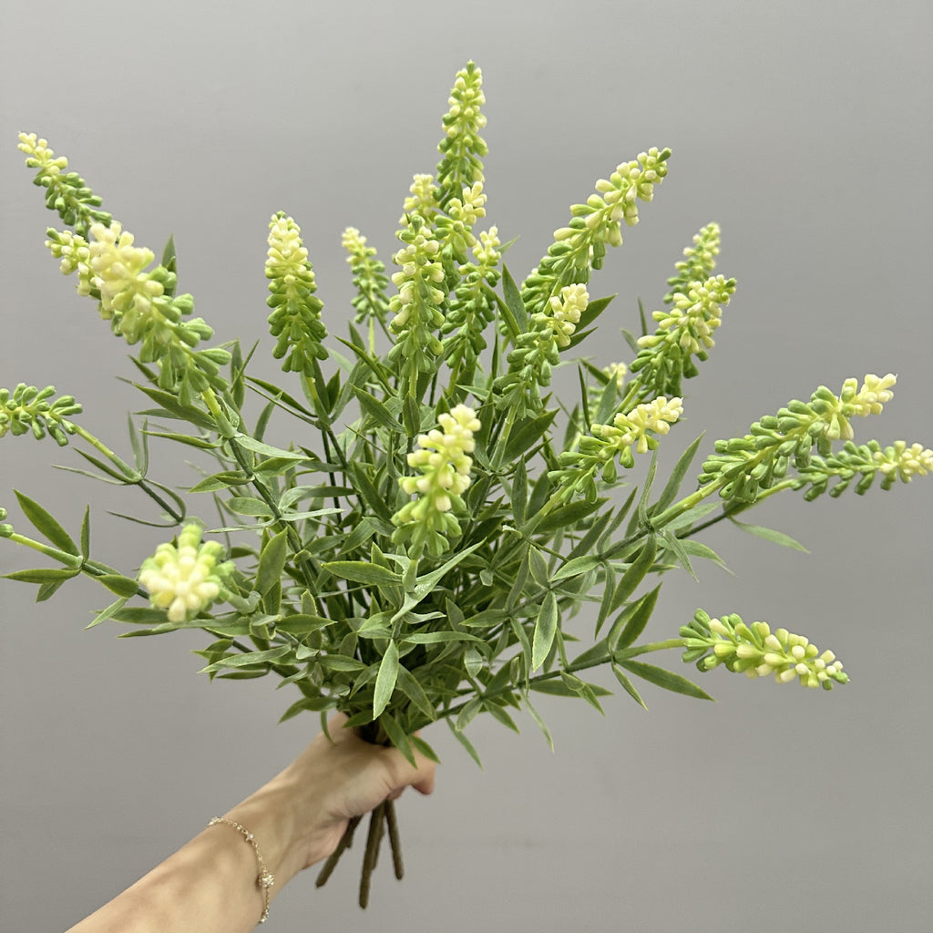 Bouquet de fleurs artificielles en plastique, lavande et jacinthe, 48 cm, décoration intérieure, mariage, événements