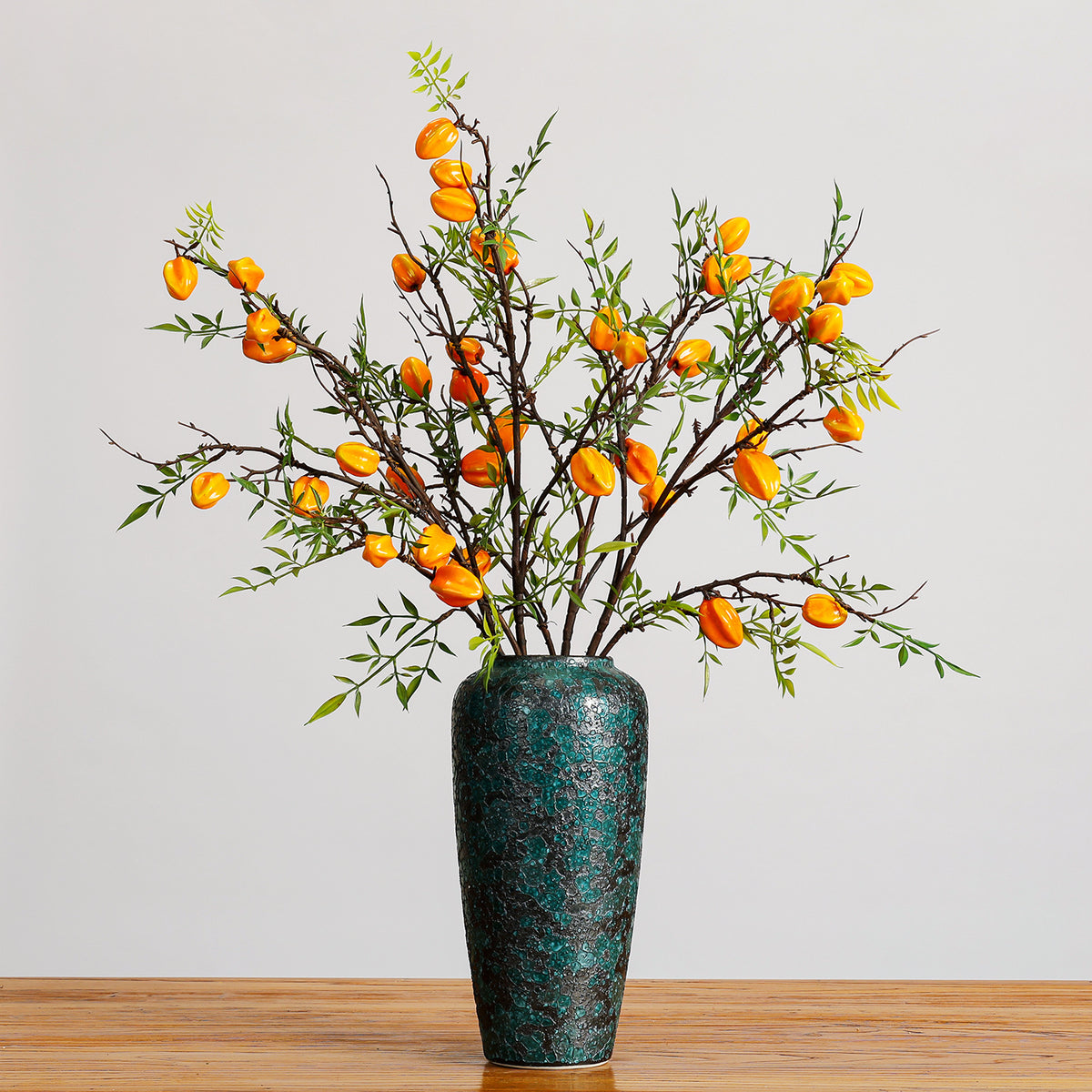Branche artificielle de carambolier avec fruits, 100 cm, décoration intemporelle pour maison, mariage, commerce