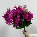 Bouquet de Chrysanthèmes Artificiels, 52 cm, Décoration Élégante pour Mariage et Fêtes
