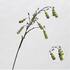 Décoration rustique en mousse, branche de fruits de calebasse suspendue, 76 cm, idéale pour intérieur et vitrines