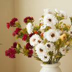 Bouquet de marguerites artificielles en soie, 54 cm, 8 fleurs, décoration intérieure, ambiance élégante et sans entretien