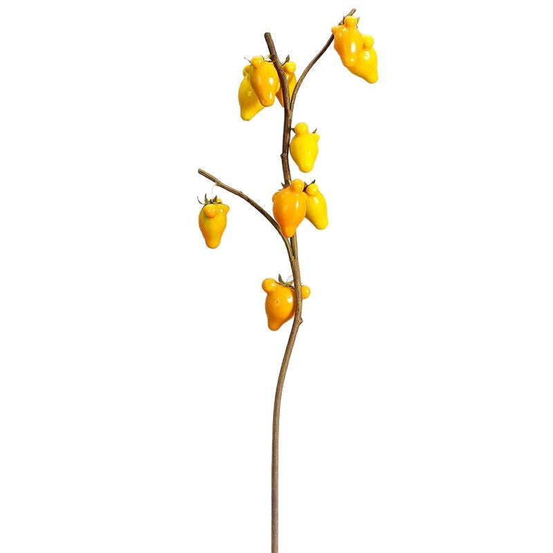 Tige unique de fruits décoratifs, 10 fruits miniatures, style champêtre, 66 cm, idéal pour décoration intérieure