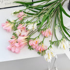 Fleurs artificielles orchidées, bouquet de 6 fleurs, 60 cm, tissu soyeux, pour mariage, décoration intérieure