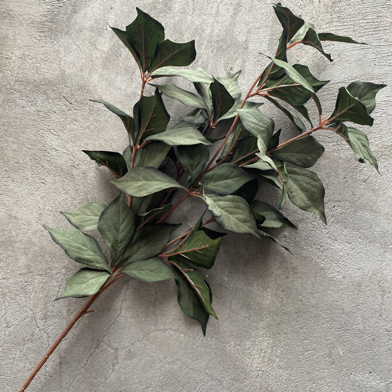 Feuille de Noisetier Artificielle, Tige Unique, 65 Feuilles, 100 cm, Velours, Décoration Élégante pour Mariage et Intérieur