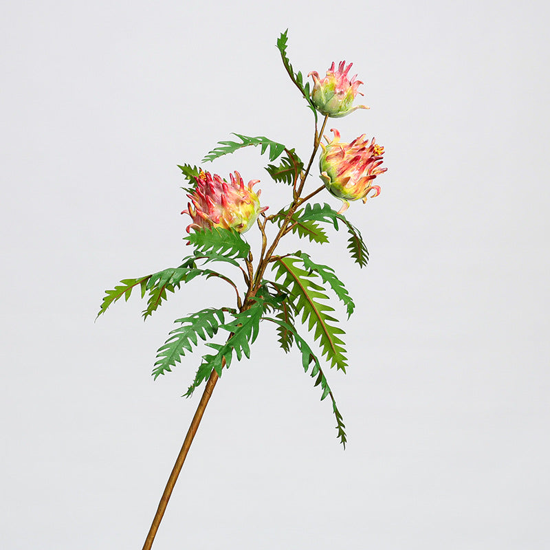 Tige unique de plante artificielle tropicale, Cynara scolymus (Artichaut), 100 cm, décoration intérieure élégante