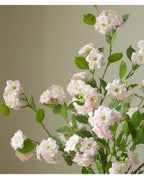 Fleur artificielle en soie camélia multi-têtes, tige unique 87 cm, décoration champêtre pour intérieur, mariage, commerce