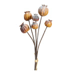Bouquet de coquelicots artificiels, 6 têtes, 27 cm, décoration intérieure, style champêtre