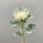 Tige unique d'Eryngium artificiel, 38 cm, en polyester soyeux, idéal pour mariages et décoration intérieure