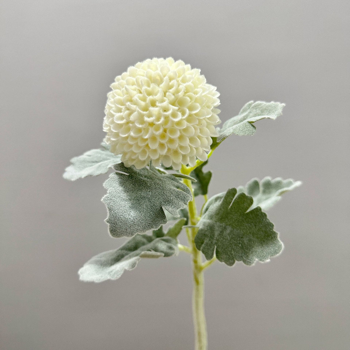 Fleur artificielle Chrysanthème Boule, Tige Unique, 37 cm, Polyester Soie, Décoration Intérieure, Mariage, Bureau