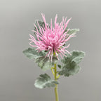 Tige unique d'Eryngium artificiel, 38 cm, en polyester soyeux, idéal pour mariages et décoration intérieure