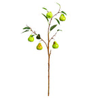 Branche décorative en mousse avec poires en faux fruits, 98 cm, décoration d'intérieur élégante, pour maison, hôtel ou mariage