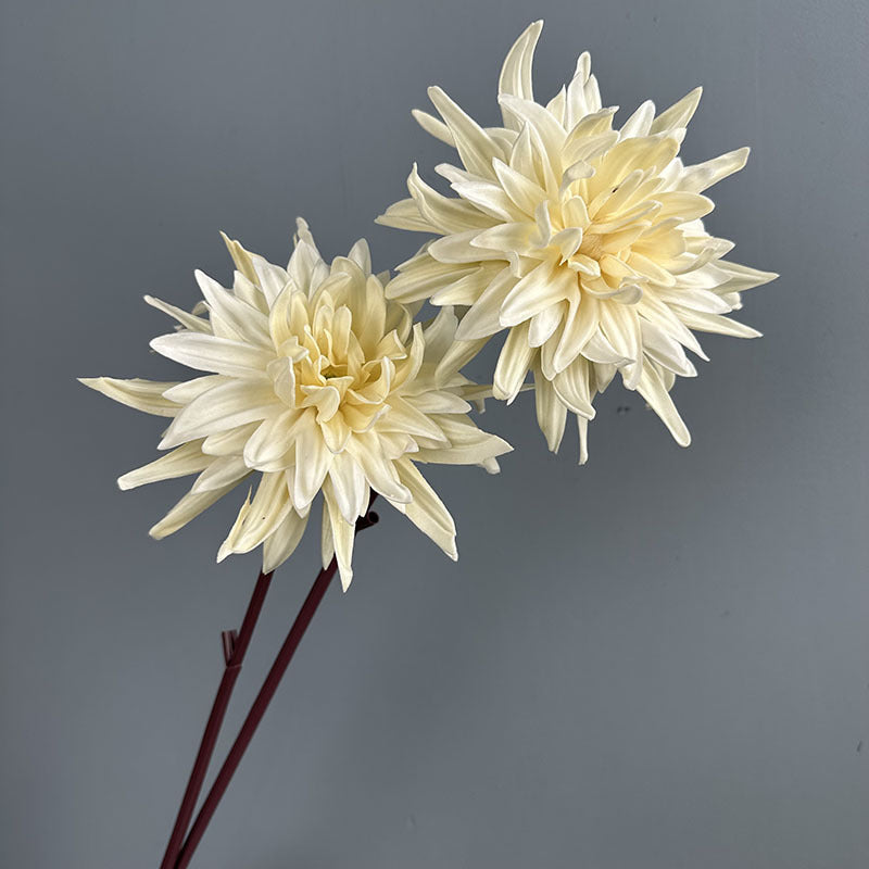 Fleur artificielle en PU, tige unique chrysanthème, 62 cm de haut, tête de 20 cm, décoration intérieure élégante, mariage & maison
