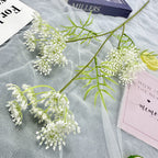 Fleur artificielle en dentelle à 3 branches, 24 fleurs par tige, 75 cm, pour décoration de mariage, maison et hôtel