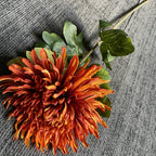 Fleur artificielle Chrysanthème Griffe de Dragon à tige unique, 73 cm, soie polyester, décoration intérieure et mariage