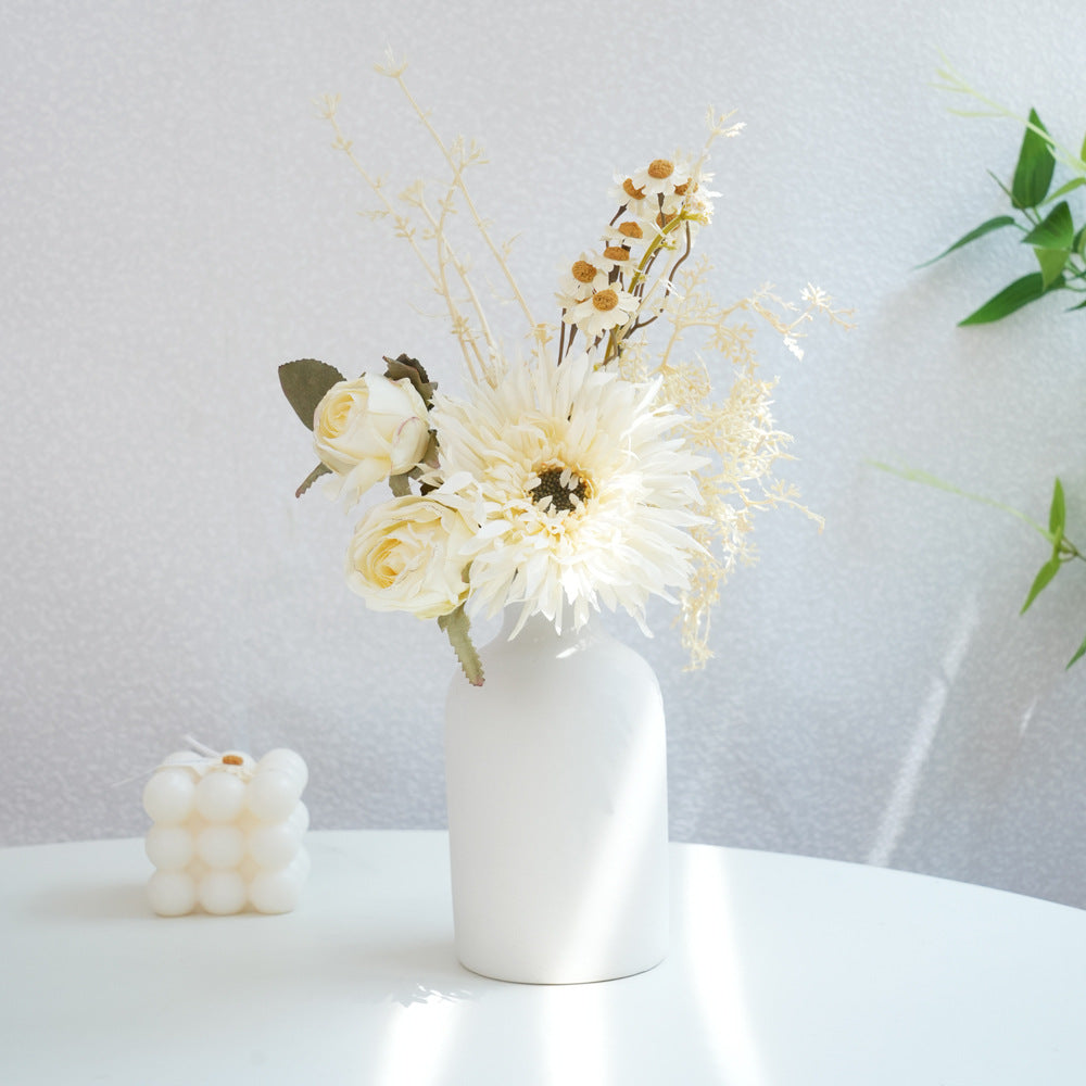 Bouquet de Pivoines en Soie Artificielle, 32 cm, 3 Fleurs, Décoration Intérieure