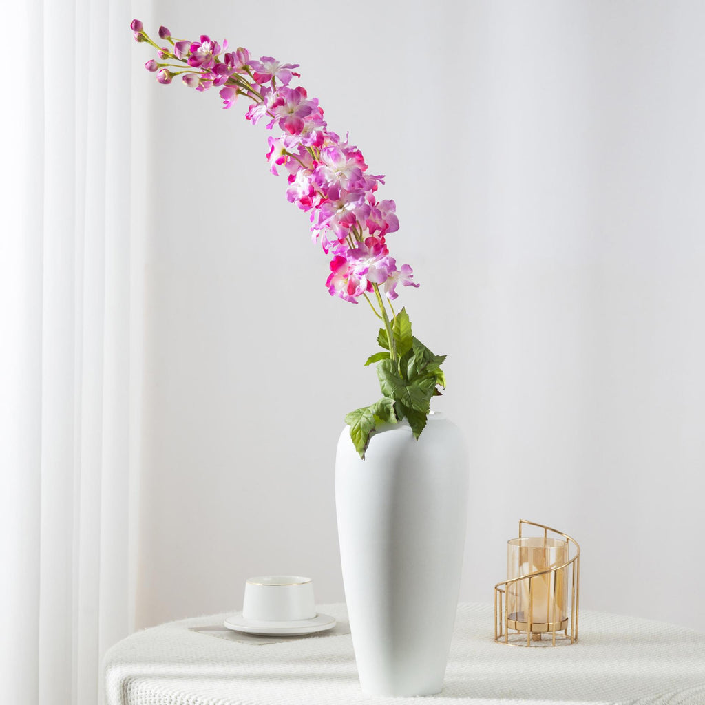 Fleur artificielle Delphinium, 115 cm, style moderne, tissu en polyester, idéal pour mariages et décoration intérieure