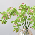 Orchidée papillon artificielle, tige unique avec 8 fleurs, 69 cm, décoration intérieure élégante