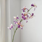 Bouquet de 9 iris artificiels, 94 cm, en tissu soyeux, idéal pour mariages et décoration