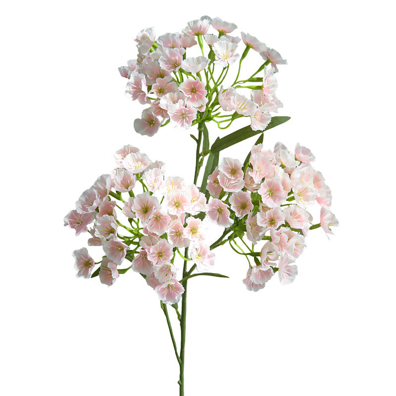 Fleur artificielle en soie polyester, tige unique avec 3 fleurs d'œillet, 72 cm, pour décoration intérieure et événements