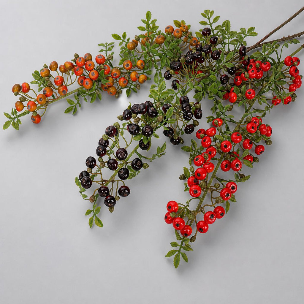 Bouquet de baies artificielles, 87 cm, décoration intérieure élégante, style campagne