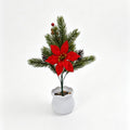 2 branches de poinsettia artificiel en soie polyester pour Noël, décoration florale élégante, 36 cm, pour mariage, maison et commerce