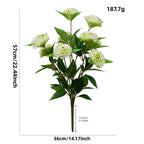 Bouquet de Chrysanthèmes Pompons Artificiels, 57 cm, 9 Fleurs, Décoration Élégante pour Mariage, Bureau ou Maison