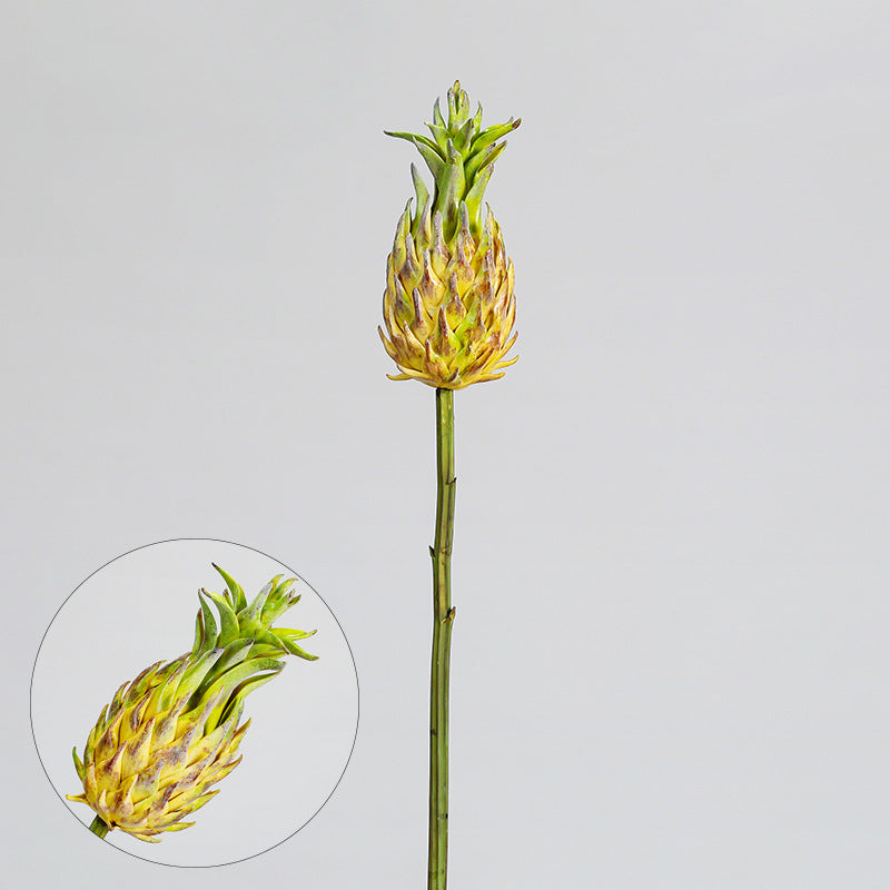 Plante artificielle tropicale, tête d'ananas, tige courte de 30 cm, décor élégant pour maison, mariage ou commerce