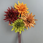 Fleur artificielle en PU, tige unique chrysanthème, 62 cm de haut, tête de 20 cm, décoration intérieure élégante, mariage & maison