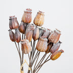 Bouquet de coquelicots artificiels, 6 têtes, 27 cm, décoration intérieure, style champêtre