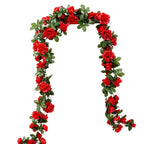 Guirlande de Roses Artificielles 45 Têtes, 120 cm, Décoration Élégante pour Mariage, Intérieur et Extérieur, Style Provençal