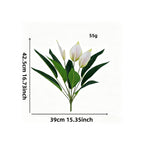 Anthurium artificiel, bouquet de 12 fleurs, 42,5 cm, plastique PE/PVC, décoration intérieure, mariage, événements