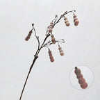 Décoration rustique en mousse, branche de fruits de calebasse suspendue, 76 cm, idéale pour intérieur et vitrines
