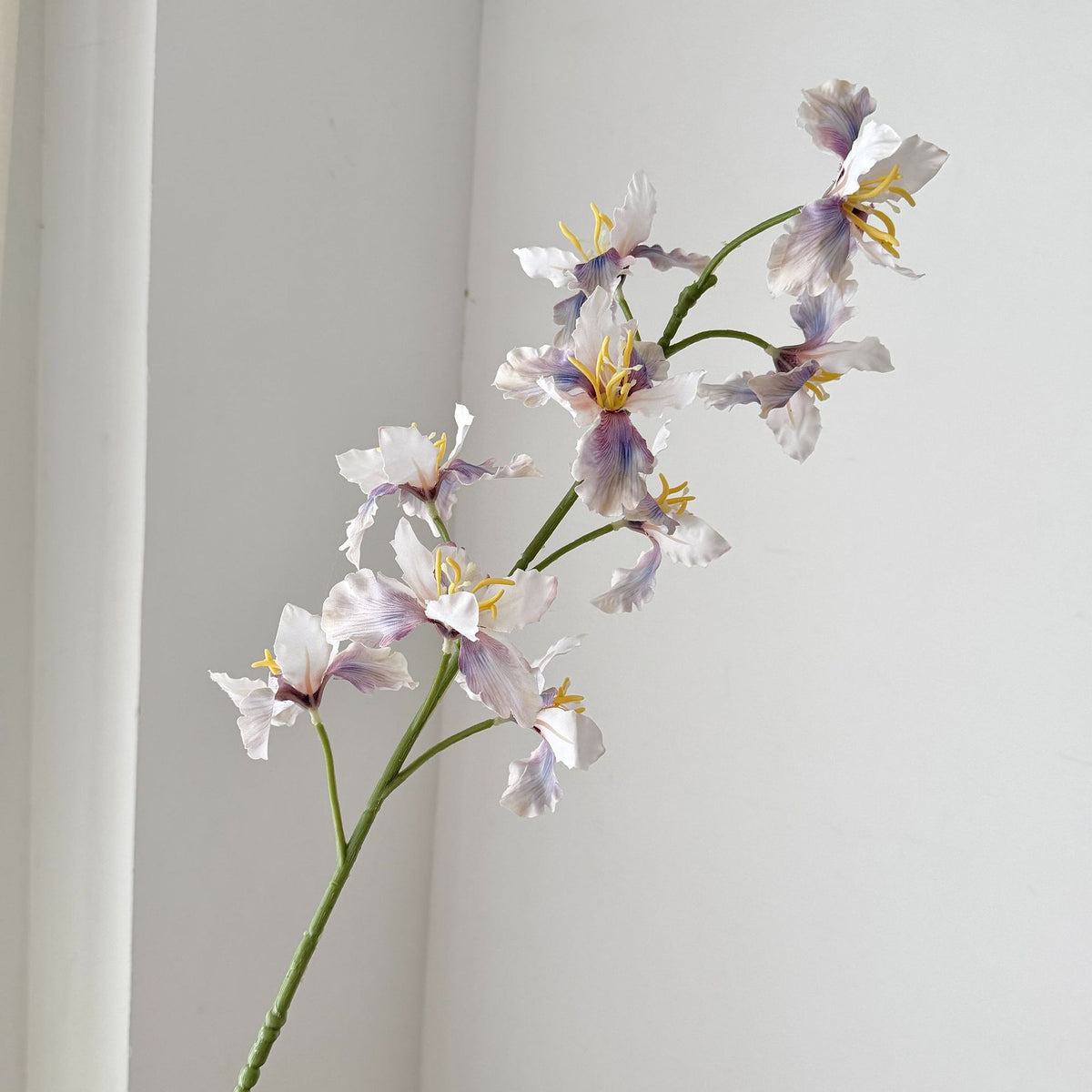 Bouquet d'iris artificiels en tissu soyeux, 94 cm, 9 têtes, idéal pour mariages et décoration