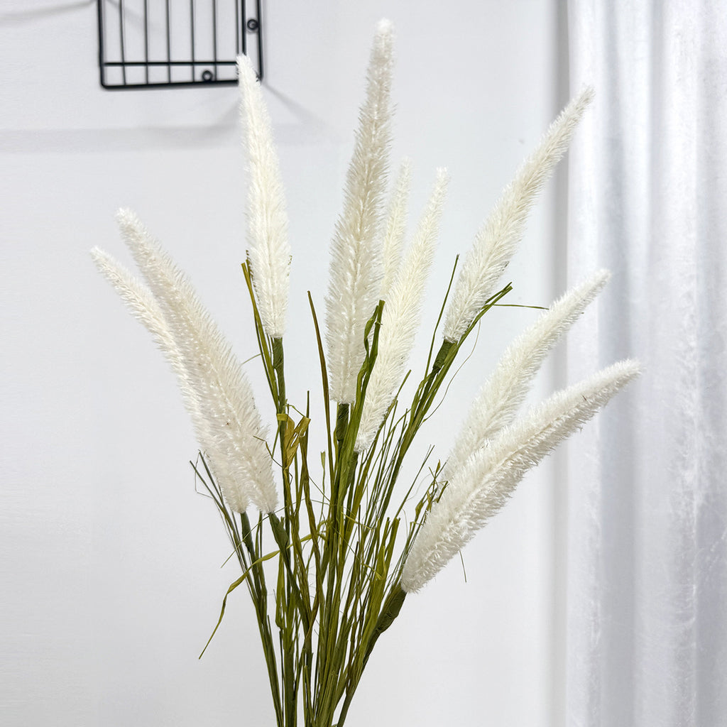 3 tiges de fleurs artificielles roseaux et queue de renard, décoration intérieure champêtre, 90 cm, style rétro français